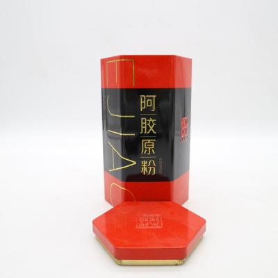 China Recyclable Tin Box Hexagon Tin Box For Tea Packaging for sale