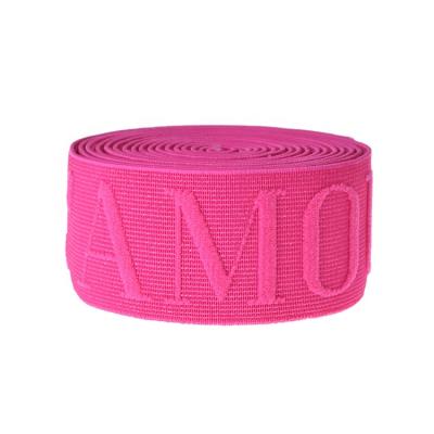 China High quality custom soft nylon plush pink elastic waistband rubber band elastic waistband for underwear for sale