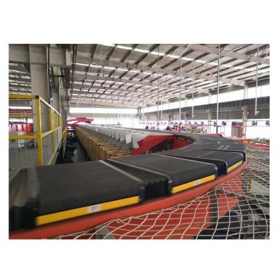 China Fireproof Parcel Belt Automatic Cross Sorter System Oval Shape for sale