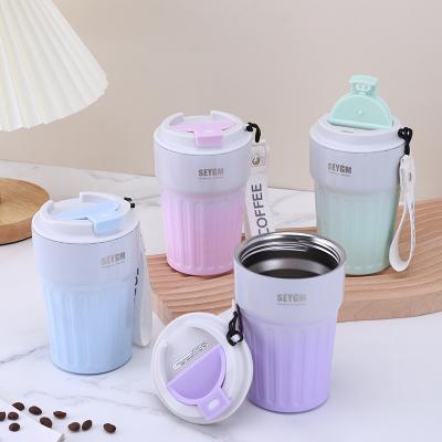 China New Stainless Steel 400ml Gradient Logo Gradient Vacuum Mug Portable Cup Viable Coffee Cup Custom Wholesale for sale