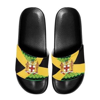 China Fashion Trend Drop Shipping Jamaican Flag Art Print Slippers for Women Men Home Anti-slip Slippers Outdoor Beach Slide Sandal Wholesale Custom for sale