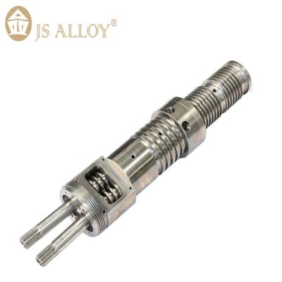 China Single Bimetallic Tapered Twin Screw Extruder Screw Barrel For Pipe Fitting for sale