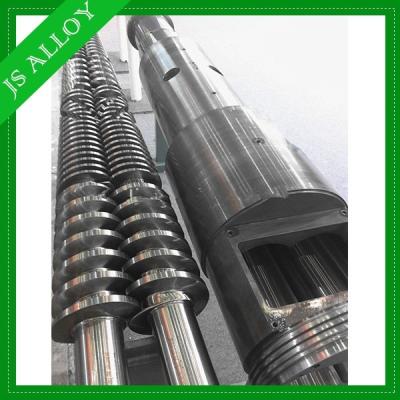 China PVC 38CRMOALA extruder screw design and conical twin screw cylinder/barrel for extrusion line for sale