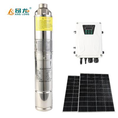 China Agriculture irrigation DC72V brushless 160m head submersible 1100W solar screw water pump for agriculture irrigation for sale