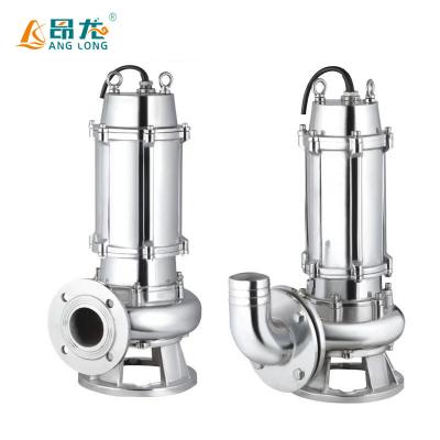 China Wastewater treatment AC220V 380V WQ submersible stainless steel 304 sewage  water pump   sewage pump for sale