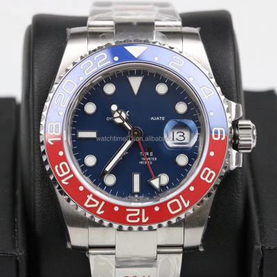 China Automatic date noob Pepsi GMT Oyster V10 V10S 3186 movement noob watch 904L steel for sale