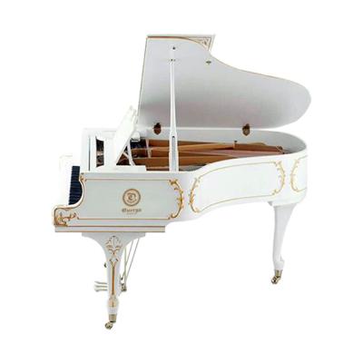 China Mechanical White Grand piano  Model 88 keys classical design Gold Edge line engraved for sale