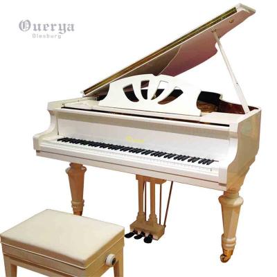 China Mechanical 88 keys streamline curved feet white grand piano playing keyboard piano concert using piano for sale