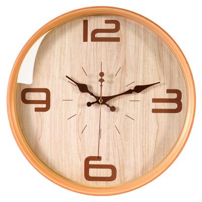 China Retro Style Creative Circular Plastic Wall Clocks Antique Quiet Bedroom Living Room Bedroom Wall Clocks Watch for sale