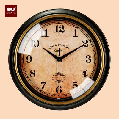 China Wholesale cheap price custom design LUMINOVA brief 12 inch simple metal Roma antique wall clocks for bedroom decoration for sale