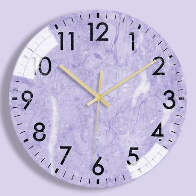 China Radio reloj De pared living room is home clocks decorated with simple, fashionable and classic silent glass wall clock for sale