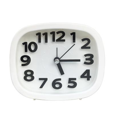 China New candy color antique stereo mute fashion alarm clock creative children's student alarm clock gift desk digital table clock for sale