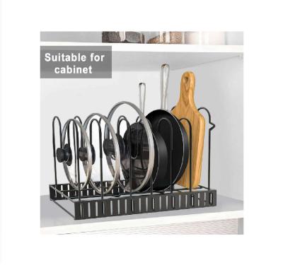 China Viable For Kitchen Adjustable Multifunctional Pan Pot Lid Organizer Rack Holder Maker From China for sale