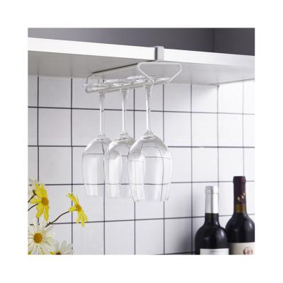 China Amazon 2020 Viable Custom Single Tier Triangle Storage Rack Under Cabinet Wine Goblet Mug Hanger how storage holders&racks for sale