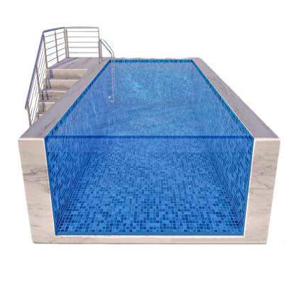 China Easy Install 100% Pure New Lucite Material Infinity Transparent Finished Swimming Pool For Hotels Schools Sanatoriums Gyms for sale