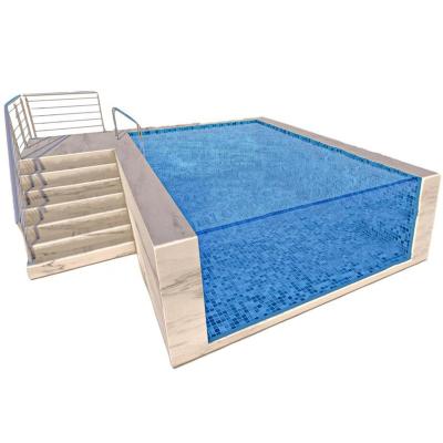 China Easy Install Space Saving Comfortable Depth Quickly Build Transparent Finished Infinity Pool With Acrylic Pool Window for sale