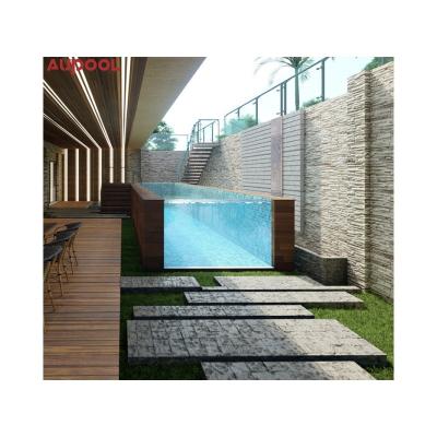 China Easy Install Household Constant Temperature Acrylic Finished Transparent Pool With Acrylic Pool Window for sale