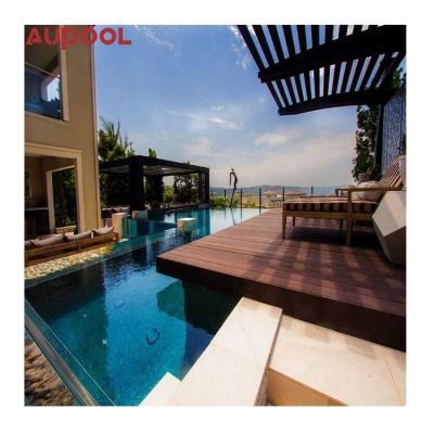 China Easy Install Aupool 40Mm Unbreakable Acrylic Plexiglass Swimming Pool Waterfall for sale