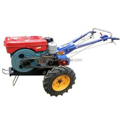 China High quality walking farms 2 wheel tractorHigh quality farmland machinery two wheels 18hp power hand push diesel agricultural walking for sale