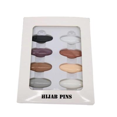 China Environmentally Friendly Wholesale Muslim Silk Hijab Pin Color Safety Pin Scarf Buckle Brooch for sale