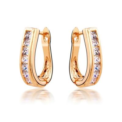 China 2021 New Arrivals FASHIONABLE Wholesale Gold Plated Huggies Hoop Earrings For Women for sale