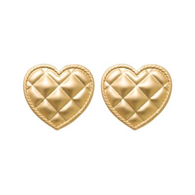 China TRENDY Gold Color Crown Stud Earrings For Young Girls Simple Pearl Around Ethiopian African American Jewelry European Heart Earrings for sale