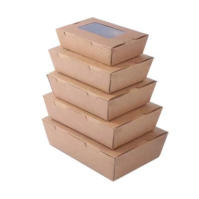 China Wholesale Disposable Paper Packet Wholesale Packaging Disposable Customized Takeaway Packaging Salad Cherry Fruit Box For Kids for sale