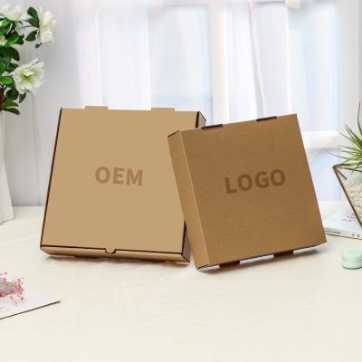 China Recycled Materials Brown Pizza Delivery Box Custom Empty Pizza Boxes On Sale for sale