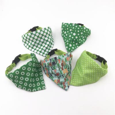 China High Quality Customizable Green Designer Personalized Pet Bandana Collar Webbing Dog Collar With Type Hot Sale for sale