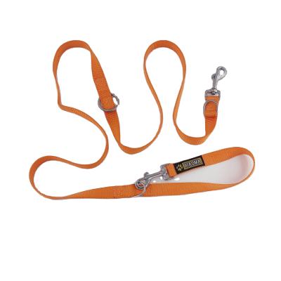 China Hot Selling Designers Fast Version Two Hooks Nylon Webbing Padded Smart Pet Leash For Double Dog for sale