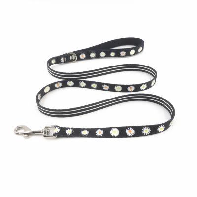 China Polyester Pet Leash Manufacturer Printing Custom Luxury Black Padded Dog Lead Braided Dog Leash Wit High Quality for sale