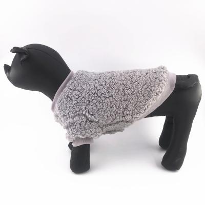 China Designer Dog Clothes With Quick Release Pet Accessories Dog Accessories Multicolor Winter Viable Coat Solid Fashionable Bubble Velvet for sale