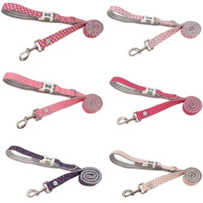 China Custom Cute Padded Adjustable Dog Lead Quick Release Pattern Dog Leash From Designer Heart Pet Collars And Leashes Manufacturers for sale