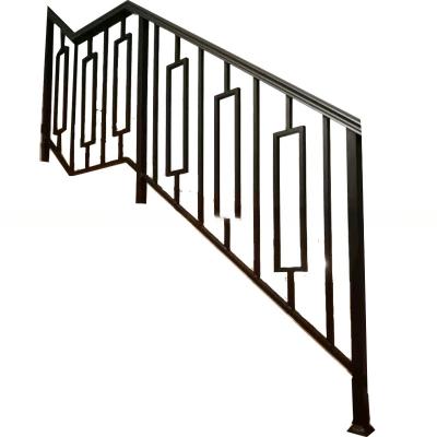 China Side Mounted Modern Black Stair Handrail Railing 6061 Aluminum Alloy For Steps for sale