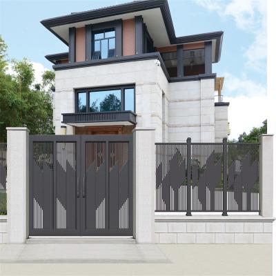 China Electrical Motorized Driveway Aluminium Fence Gate For Houses for sale