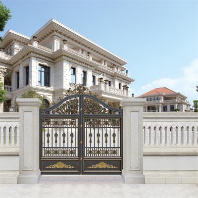 China Courtyard Sliding Glass Aluminium Fence Gate Doors Automatic Opening for sale