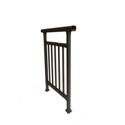 China Anti Rust indoor Black Wrought Iron Guardrail Hollow Stainless Steel Railing for sale