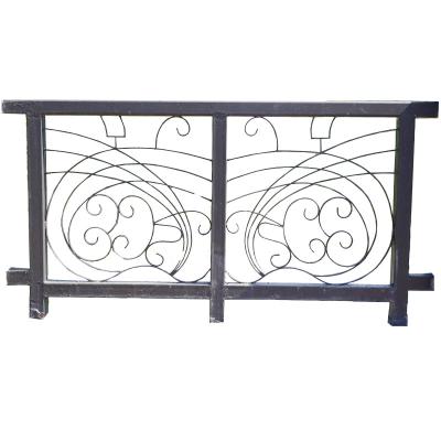 China Industrial Forged Wrought Iron Banister Rails Rod Custom For Stair for sale