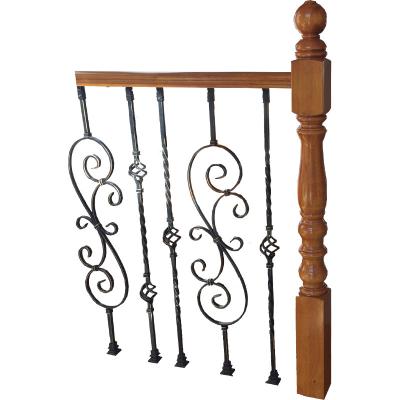 China ODM Wrought Iron Guardrail Garden Fences Iron Banister Railing for sale