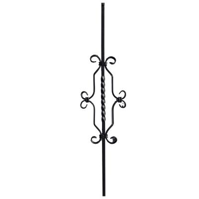 China Decorative Exterior Wrought Adjustable Iron Balusters Elements Floral Types for sale