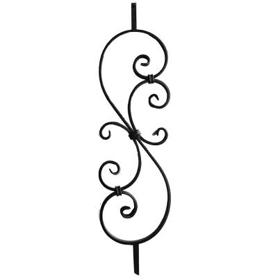 China Solid Wrought Cast Iron Balusters Parts For Street Guardrail Powder Coating for sale