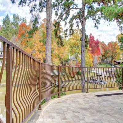 China Aluminum Pool Balustrade With Aluminum Slat Gate Courtyard Stype for sale