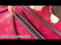Aluminum glass railing / balustrade installation without corner