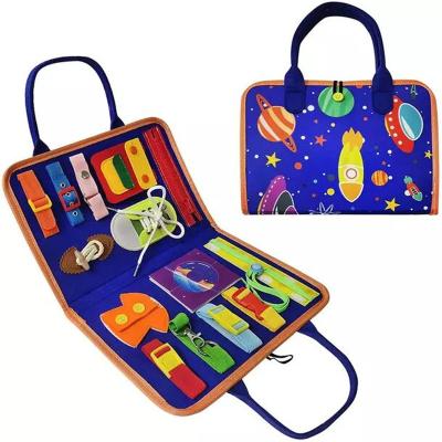 China Wholesale Montessori Board Toys Toddlers Busy Educational Toys Foldable Felt Board Kids Toys Board Sensory Toys Other Bags For Child Study for sale