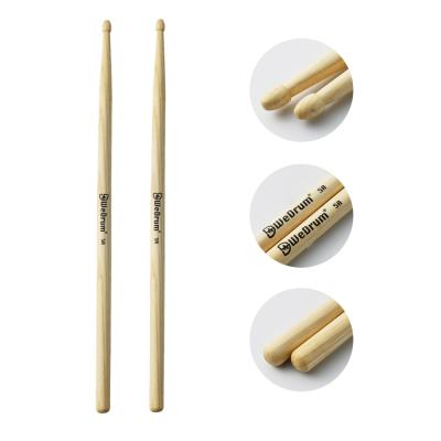 China 5A Wooden Drumstick For Drum Sets Lightweight Durable Wooden Exercise Anti-Skid Handles Drum Sticks For Kids Adults Musical Instrument for sale