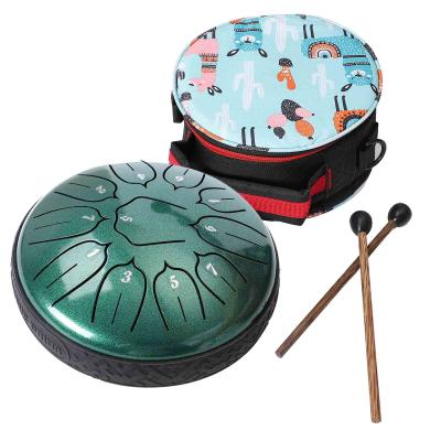 China Hot Selling Metal Tongue Drum, Metal Drum 11 Tone 6 Inch Music Band Drumstick and Bag, Wholesale Can Be Customized for sale