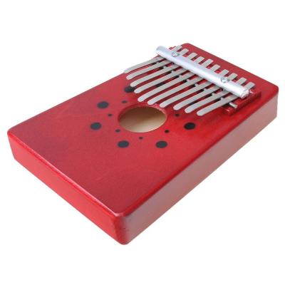 China Mbira Piano, African 10 Thumb Finger Piano Kalimba Head Red Instrument K01B10B for sale