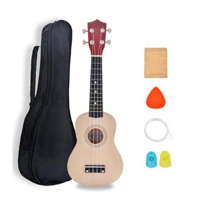 China Mahogany Ukulele For Travel, Concert Ukulele Soprono Uke With Bag Finger Sting And String 21 inch for sale