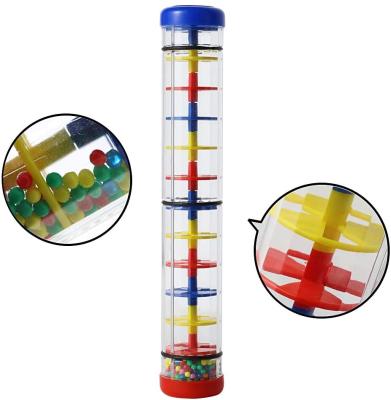 China Hot-selling musical enlightenment rattle tube rain stick in 2021, 12 inch acrylic material, children's favorite toy, wholesale can be customized for sale