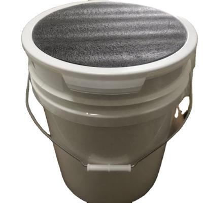 China Food Grade 6 Gallon Baseball Bucket With Comfortable EPE Seat Lid for sale